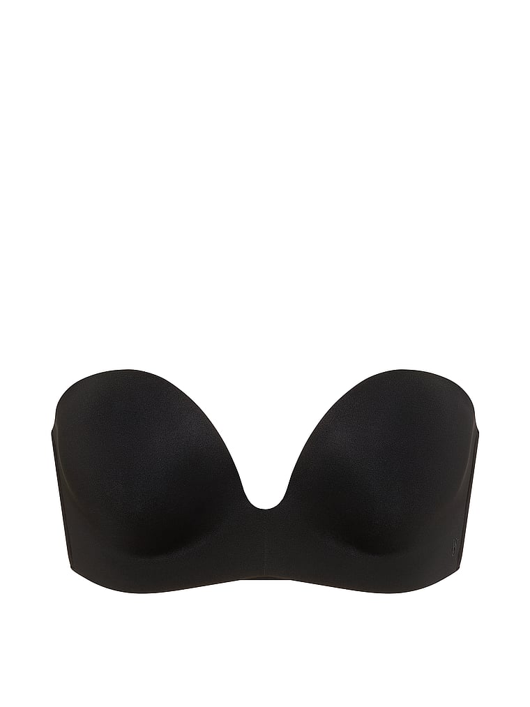 Victoria's Secret, Invisible by Victoria’s Secret Bombshell Add-2-Cups Push-Up Strapless Bra, Black, offModelFront, 2 of 4
