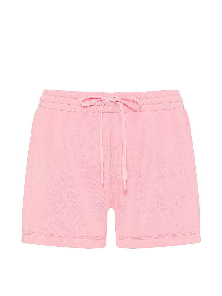 Victoria's Secret, Angel Essentials Off-Duty Terry Lounge Shorts, Washed Victoria Pink, offModelFront, 3 of 3