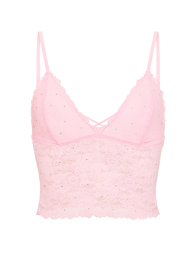 PINK Wink PINK Wink™ Longline Triangle Bralette, Boardwalk Pink, offModelFront, 4 of 4
