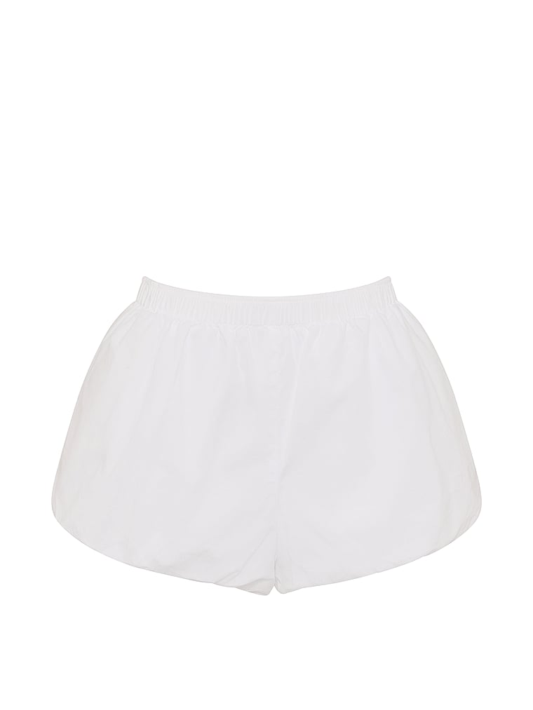 Victoria's Secret, Victoria's Secret Heritage Cotton Bubble Short, VS White, offModelFront, 4 of 5