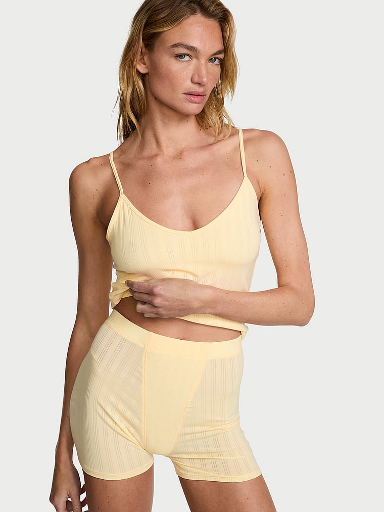 Victoria's Secret, Victoria's Secret SoSoft™ Modal Ultra-Fine Cami Top, Sunny Honey, onModelFront, 2 of 5