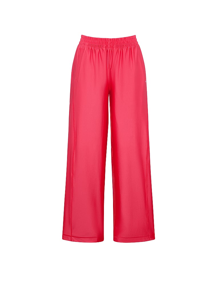 Victoria's Secret, VSX VSX GlossyTech™ Wide-Leg Pant, Pink Island, offModelFront, 4 of 4