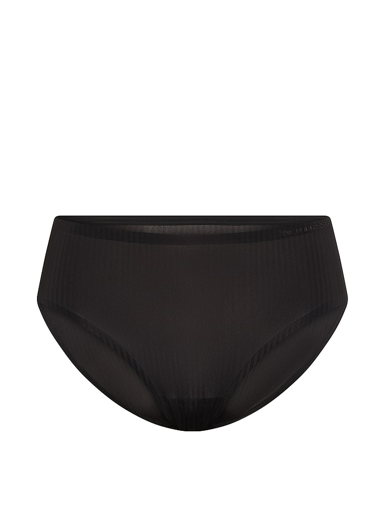 Victoria's Secret, Body by Victoria Body by Victoria Flex Mid-Rise Bikini Panty, Black, offModelFront, 4 of 4