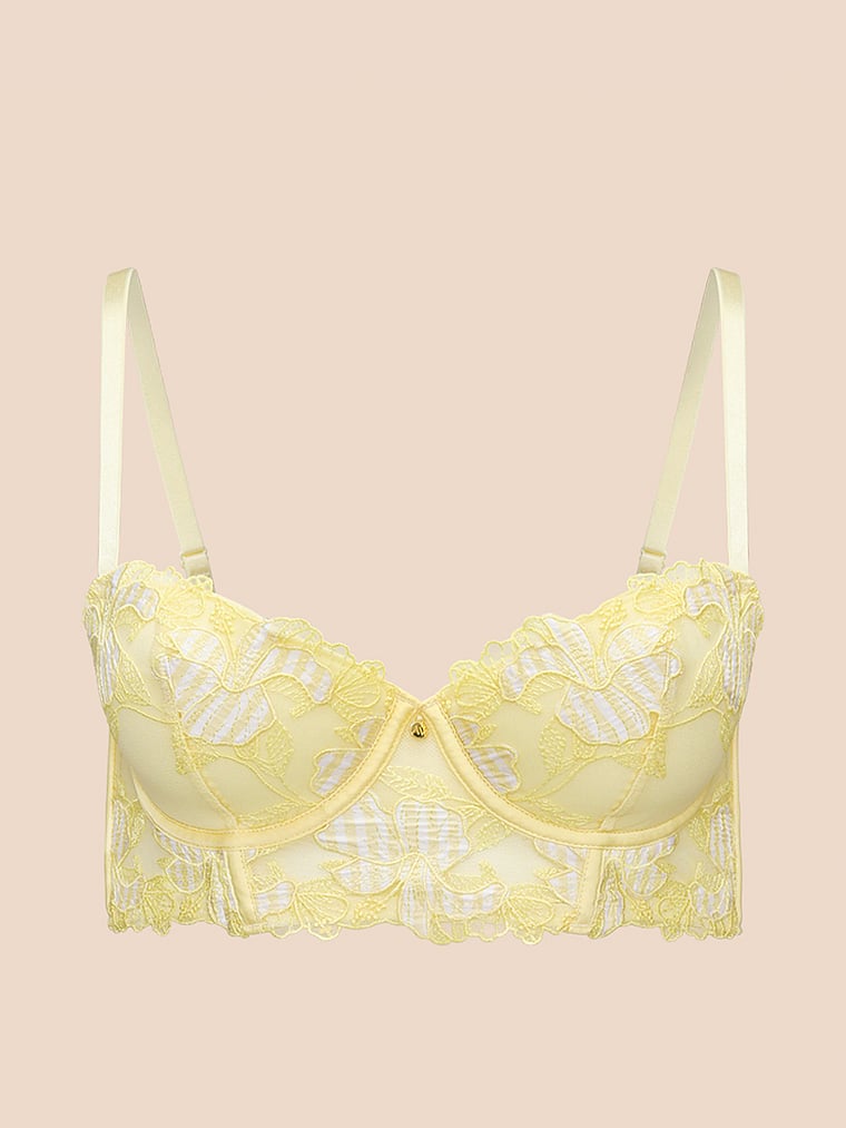 Victoria's Secret, Adore Me Carole Lightly Lined Demi Bra, Multicolored, offModelFront, 3 of 3