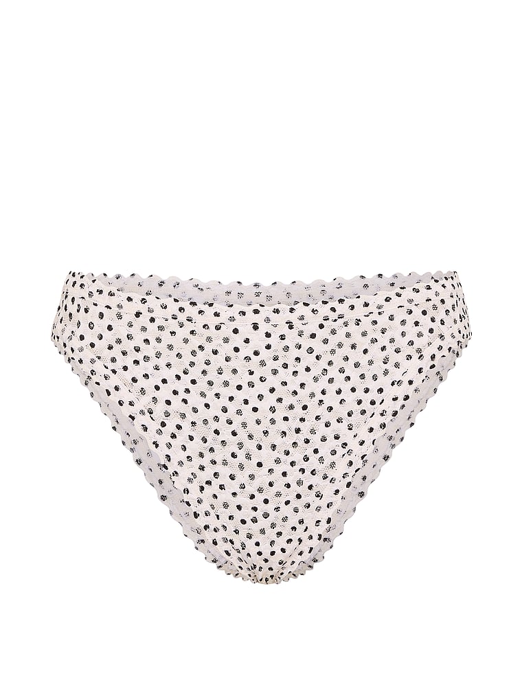 Victoria's Secret, The Lacie Lace Brief Panty, Coconut White, offModelFront, 3 of 3