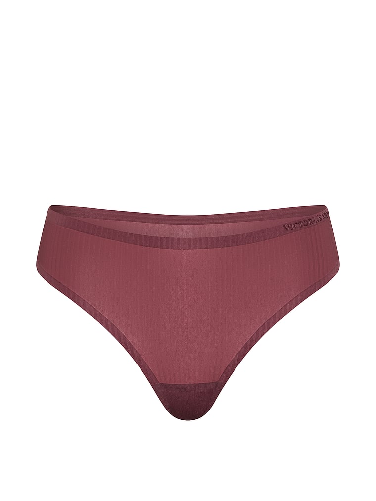 Victoria's Secret, Body by Victoria Body by Victoria Flex Mid-Rise Thong Panty, Morning Rose, offModelFront, 3 of 3