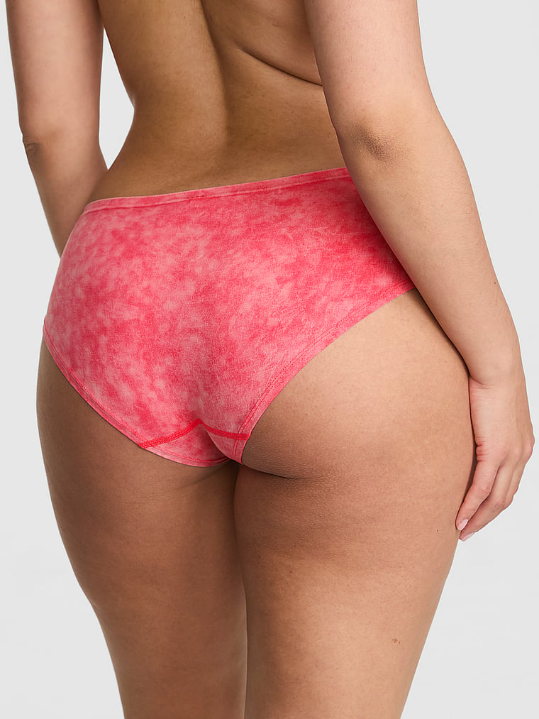 PINK Seamless Hiphugger Panty, Candy Pink Tie Dye Print, onModelBack, 2 of 3 Breanna is 5'8" and wears Large