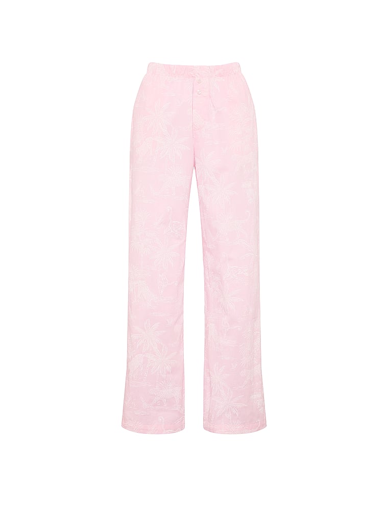 Victoria's Secret, Victoria's Secret Mix & Match Sleep Heritage Cotton Pajama Pants, Pink Jungle Toile, offModelFront, 5 of 6
