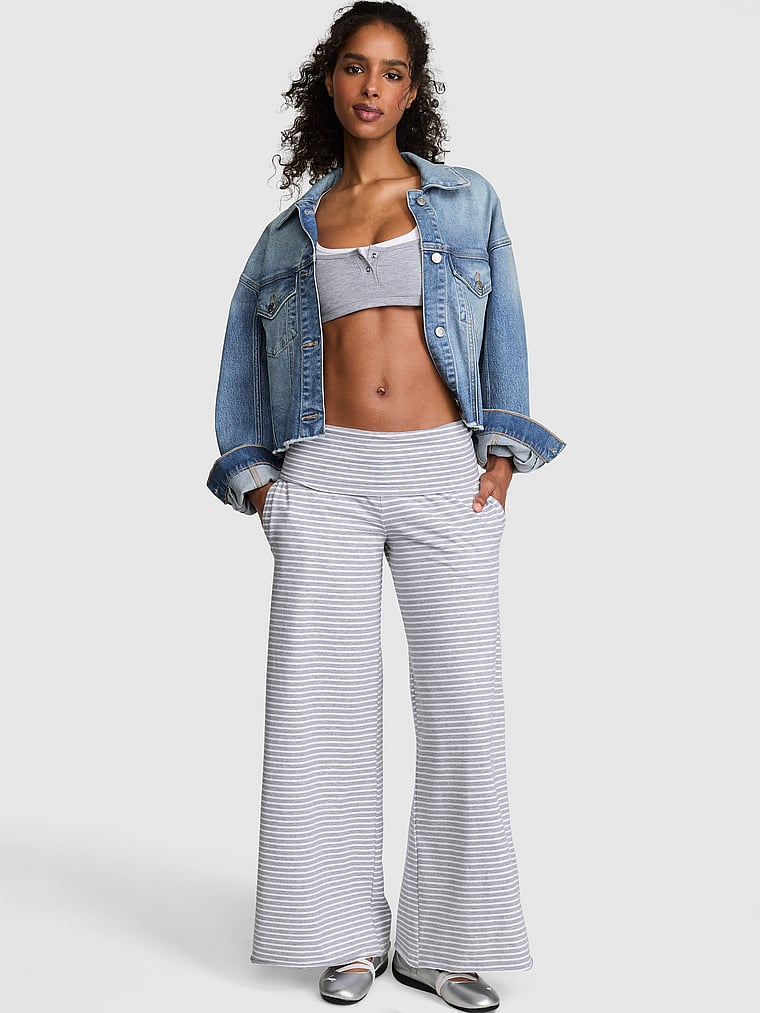 All-Day Cotton™ Foldover Wide-Leg Pants