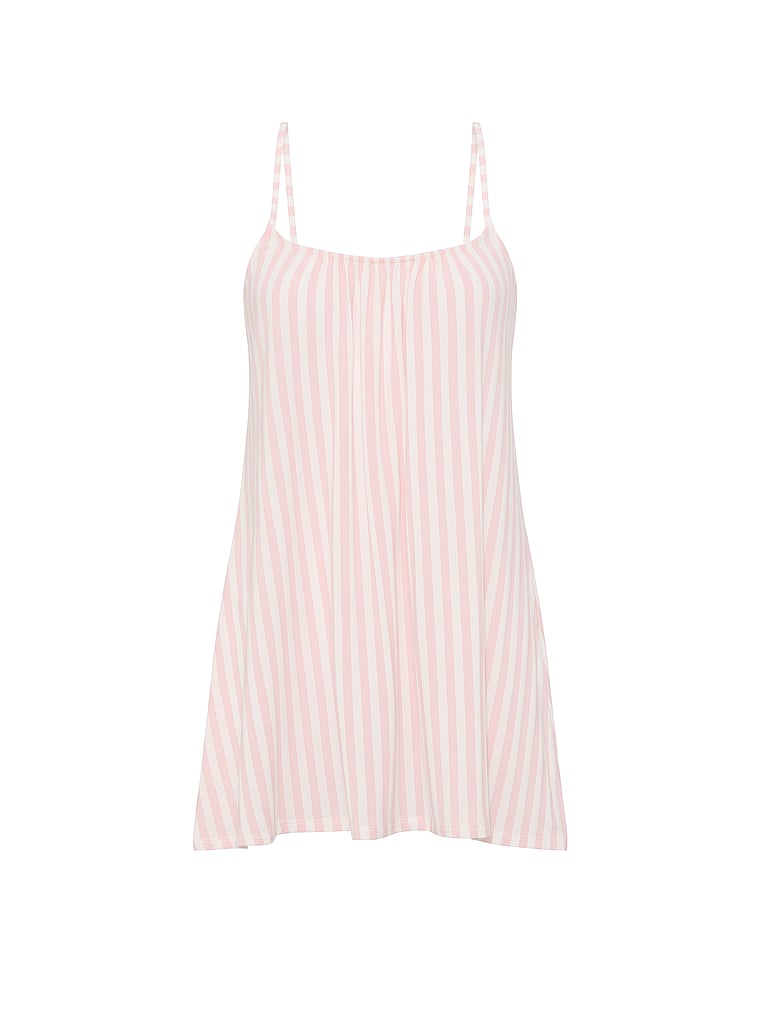 Victoria's Secret, Victoria's Secret SoSoft™ Modal Scoop Slip Dress, Pretty Blossom Iconic Stripes, offModelFront, 3 of 3