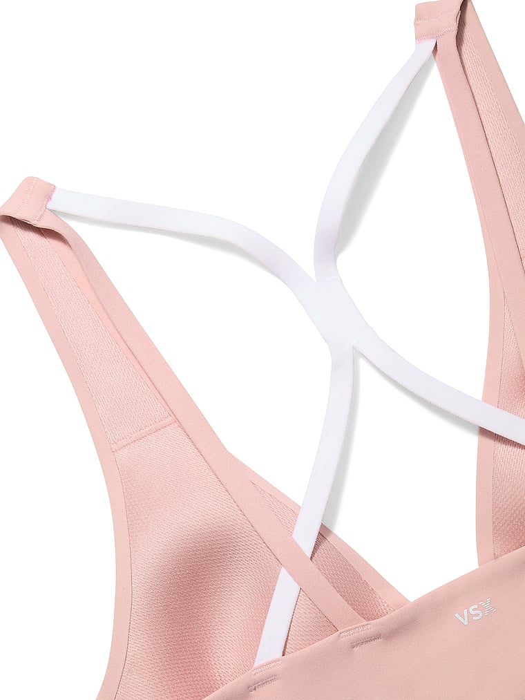 Victoria's Secret, VSX VSX Elevate™ Triangle Plunge Front-Close Sports Bra, Dusk Pink, offModelBack, 5 of 6
