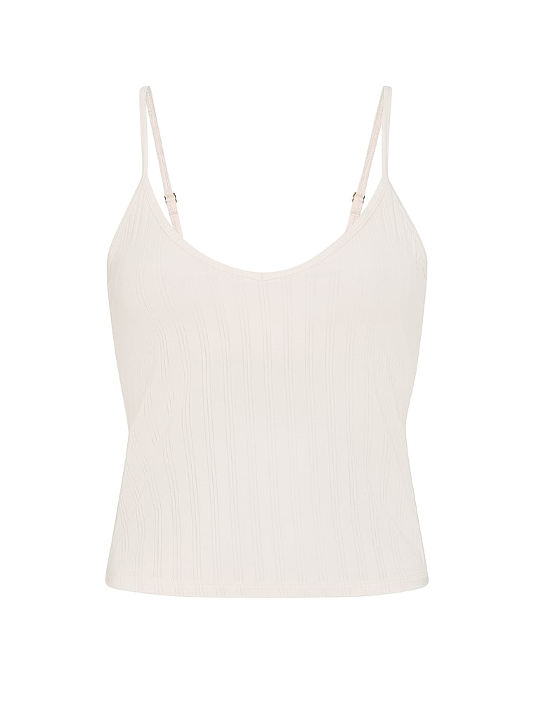 Victoria's Secret, Victoria's Secret SoSoft™ Modal Ultra-Fine Cami Top, Coconut White, offModelFront, 3 of 3