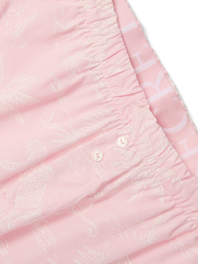 Victoria's Secret, Victoria's Secret Mix & Match Sleep Heritage Cotton Pajama Pants, Pink Jungle Toile, onModelBack, 3 of 6
