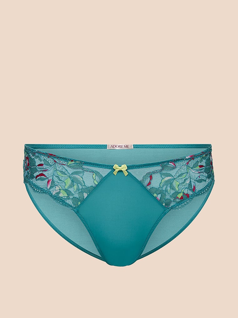 Victoria's Secret, Adore Me Arwen Brazilian Panty, Blue, offModelFront, 3 of 3