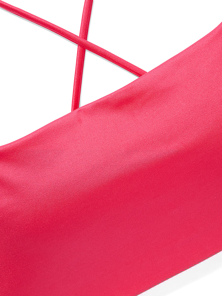 Victoria's Secret, VSX VSX GlossyTech™ Strappy-Back Sports Bra, Pink Island, detail, 6 of 6