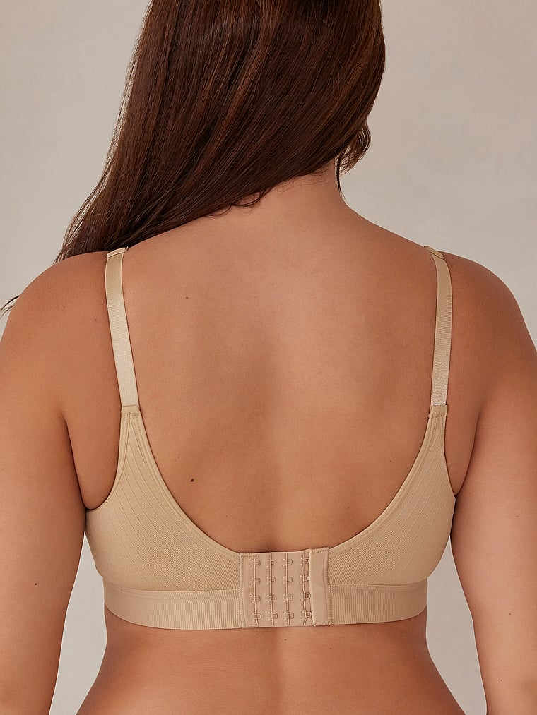 Victoria's Secret, Bumpsuit Ultimate Nursing Bra, Beige, onModelBack, 2 of 3