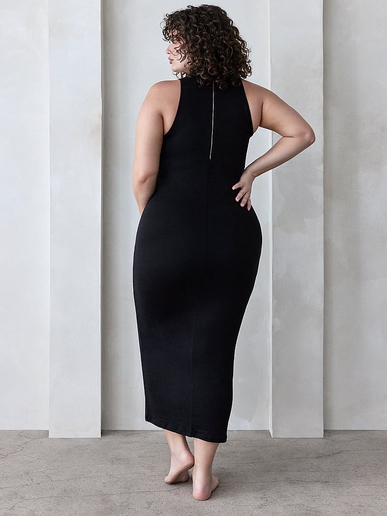 Victoria's Secret, Bumpsuit The Serena Dress, Black, onModelBack, 2 of 3