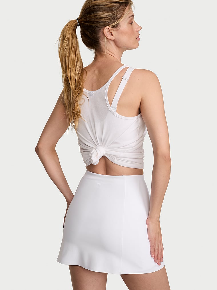 Victoria's Secret, VSX VSX Elevate™ Mini Skirt, VS White, onModelBack, 2 of 4 Tsheca is 5'9" or 175cm and wears Small