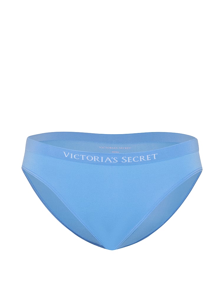 Victoria's Secret, Seamless Seamless Bikini Panty, Blue Jasper, offModelFront, 3 of 3
