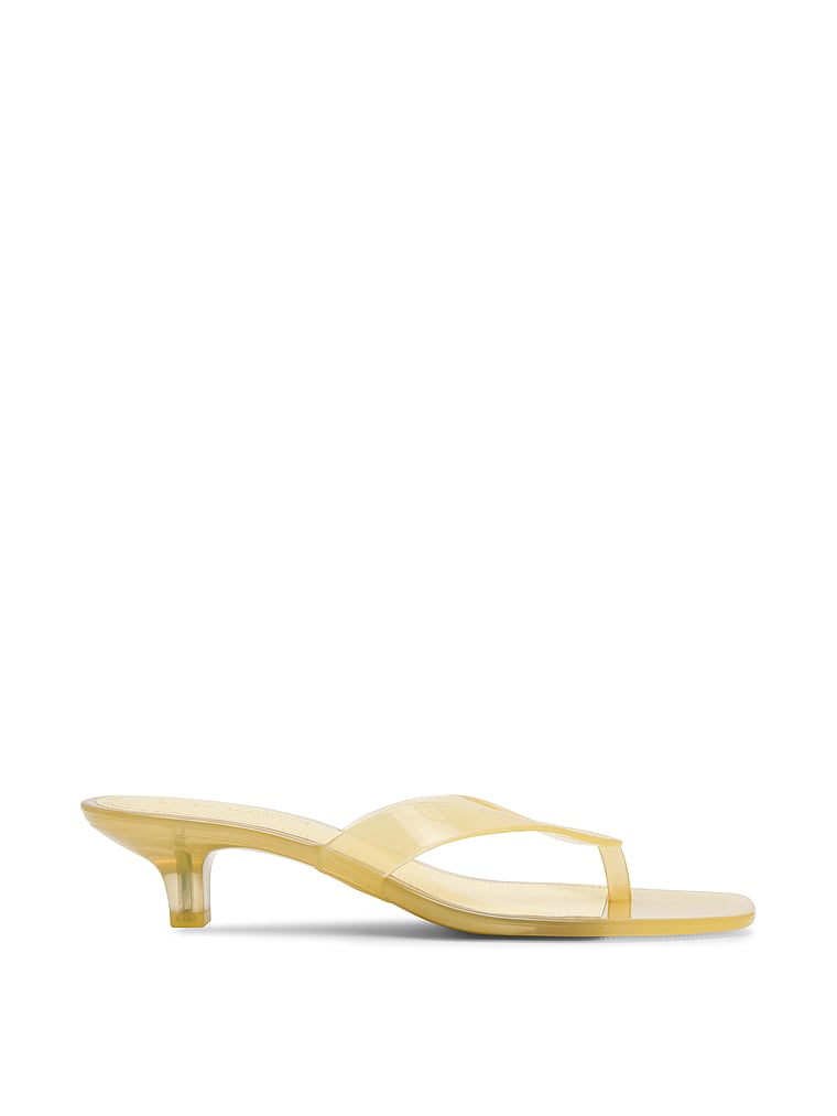 Steve Madden Tracie Jelly Heel, Yellow, onModelSide, 3 of 4