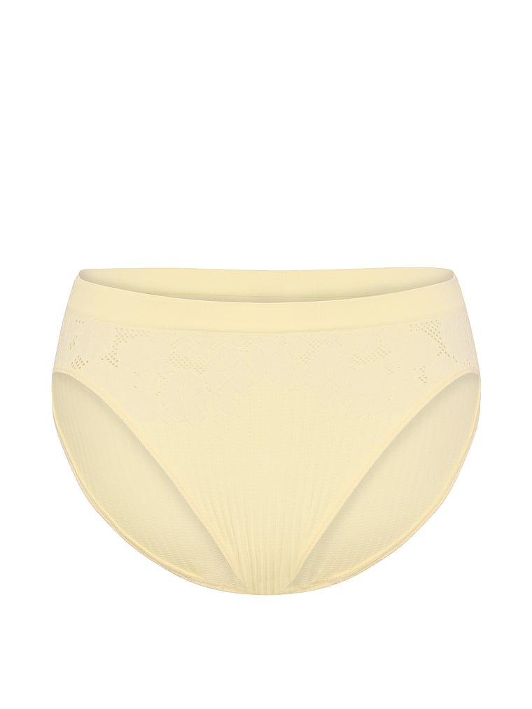 Victoria's Secret, Seamless Seamless High-Leg Brief Panty, Sunny Honey, offModelFront, 3 of 3