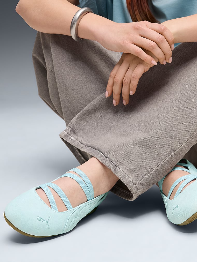 Puma Speedcat Suede Ballet Flats, Fresh Water-Gum, detail, 4 of 4
