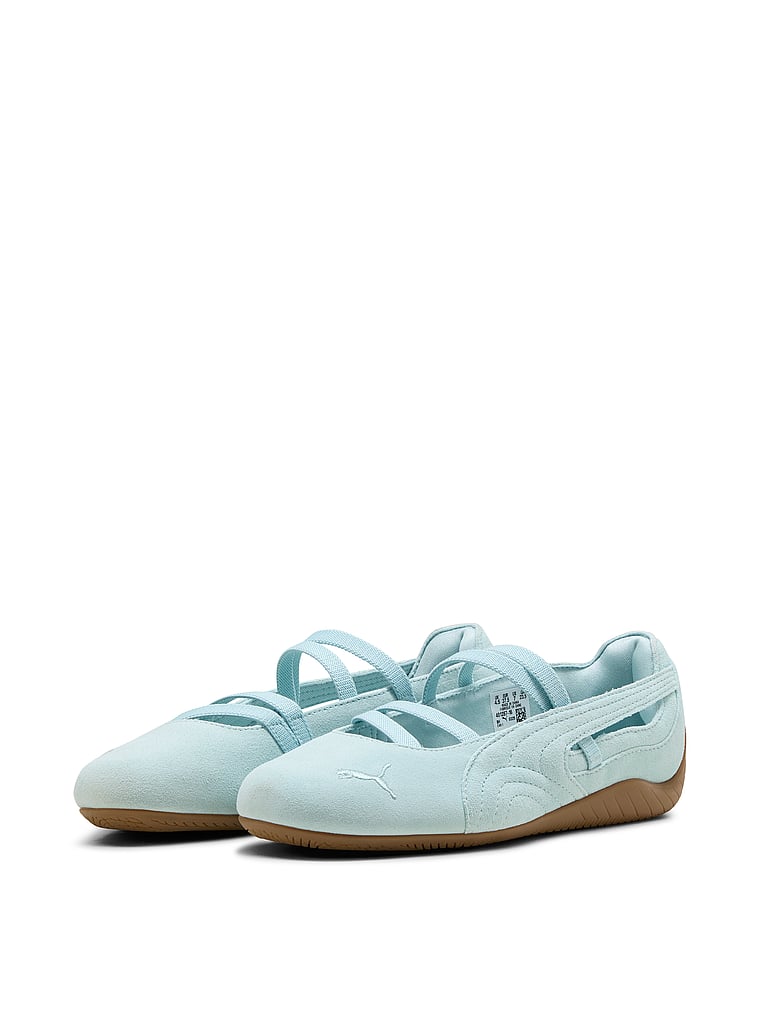 Puma Speedcat Suede Ballet Flats, Fresh Water-Gum, onModelFront, 1 of 4