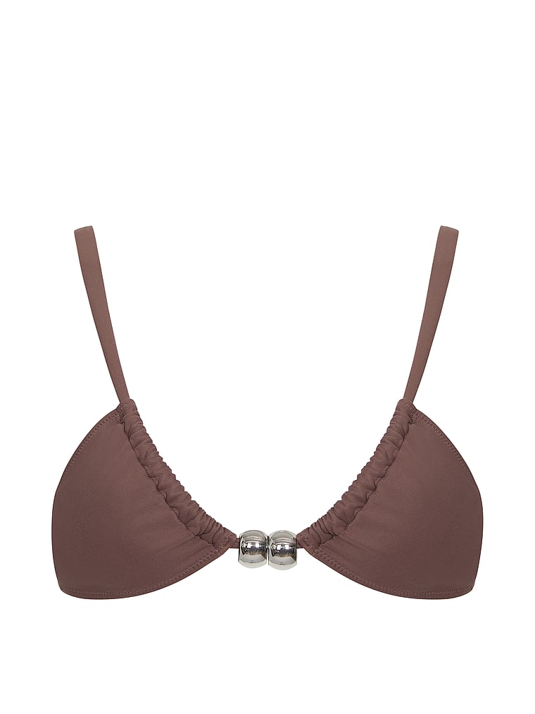 Victoria's Secret, Tropic of C Dome Solana Bikini Top, Driftwood, offModelFront, 3 of 3