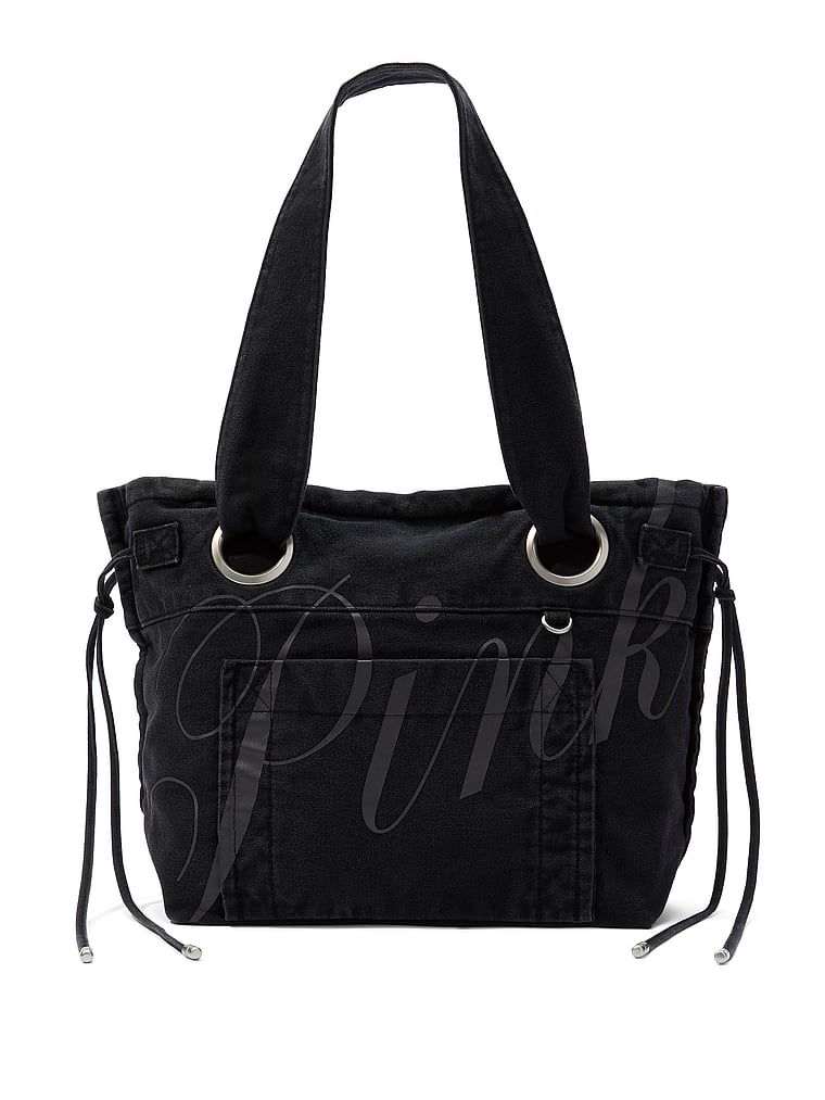 Canvas Flat-Bottom Tote Bag