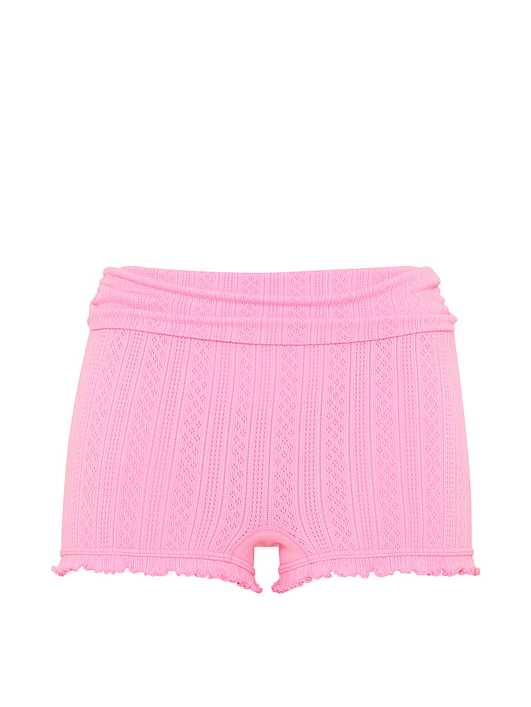 PINK AnyWear Foldover Shorts, Pink Lollipop, offModelFront, 4 of 4