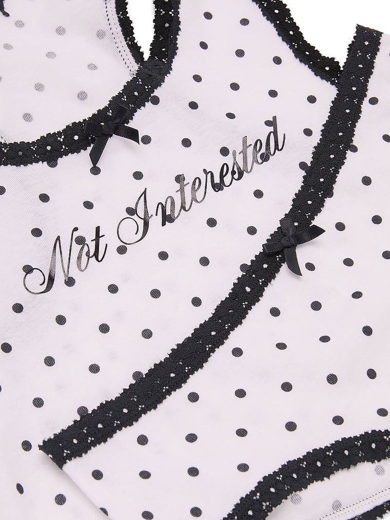 Lace-Trim Tank Top & Panty Set