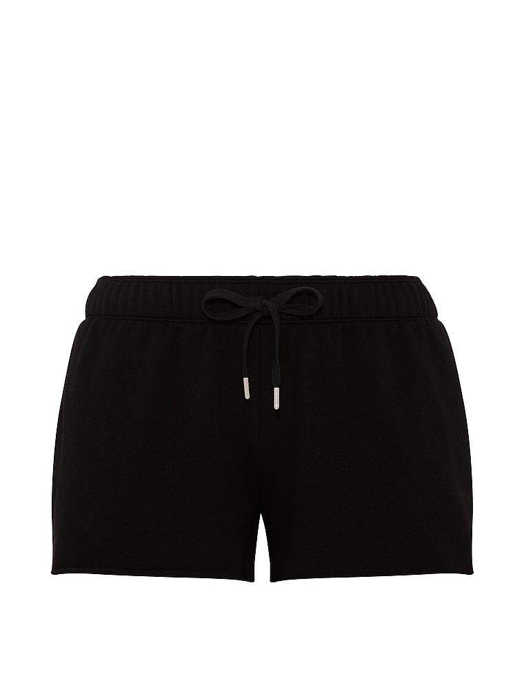 PINK Campus Fleece™ Shortie, Black, offModelFront, 3 of 3