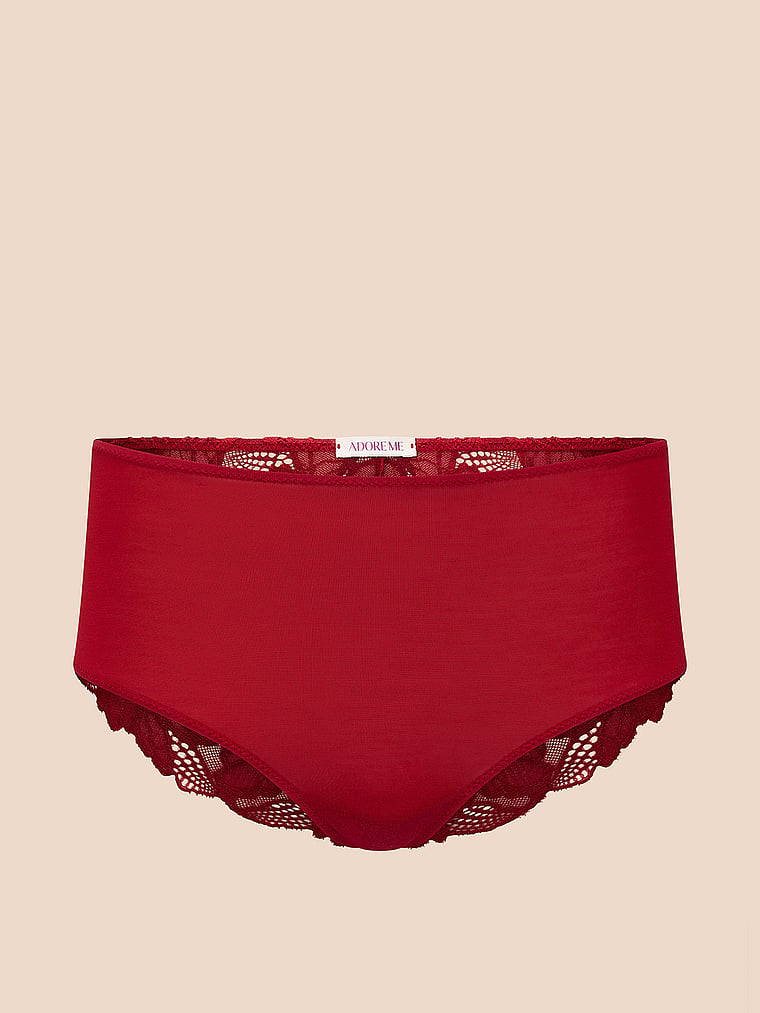 Victoria's Secret, Adore Me Shiloh Shortie Panty, Rio Red, offModelFront, 3 of 3