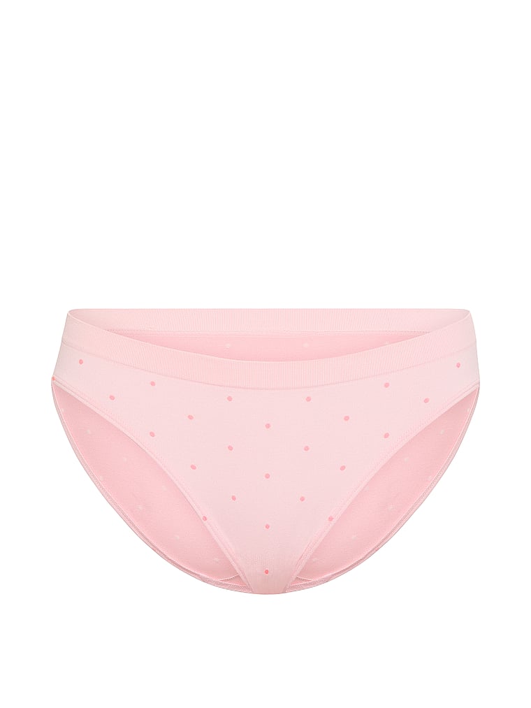 Victoria's Secret, Seamless Seamless Bikini Panty, Angel Pink, offModelFront, 3 of 3