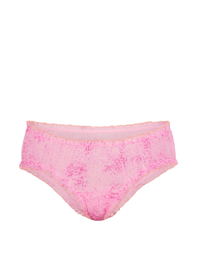 PINK PINK Wink™ Ruﬄe Cheeky Panty, Coconut Pink Leopard Print, offModelFront, 3 of 4