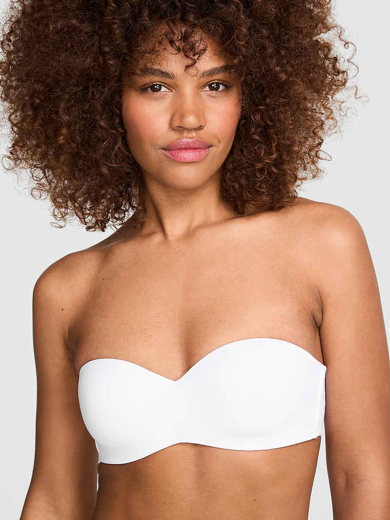 PINK Wear Everywhere Wear Everywhere™ Lightly Lined Strapless Bra, onModelFront, 3 of 6