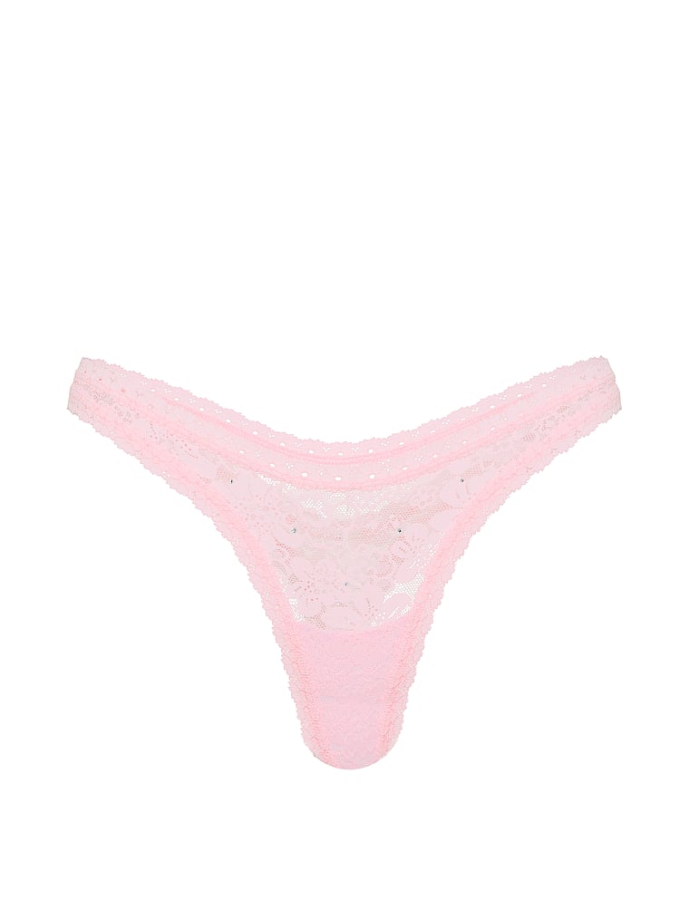 PINK PINK Wink™ Micro Thong Panty, Boardwalk Pink, offModelFront, 3 of 4