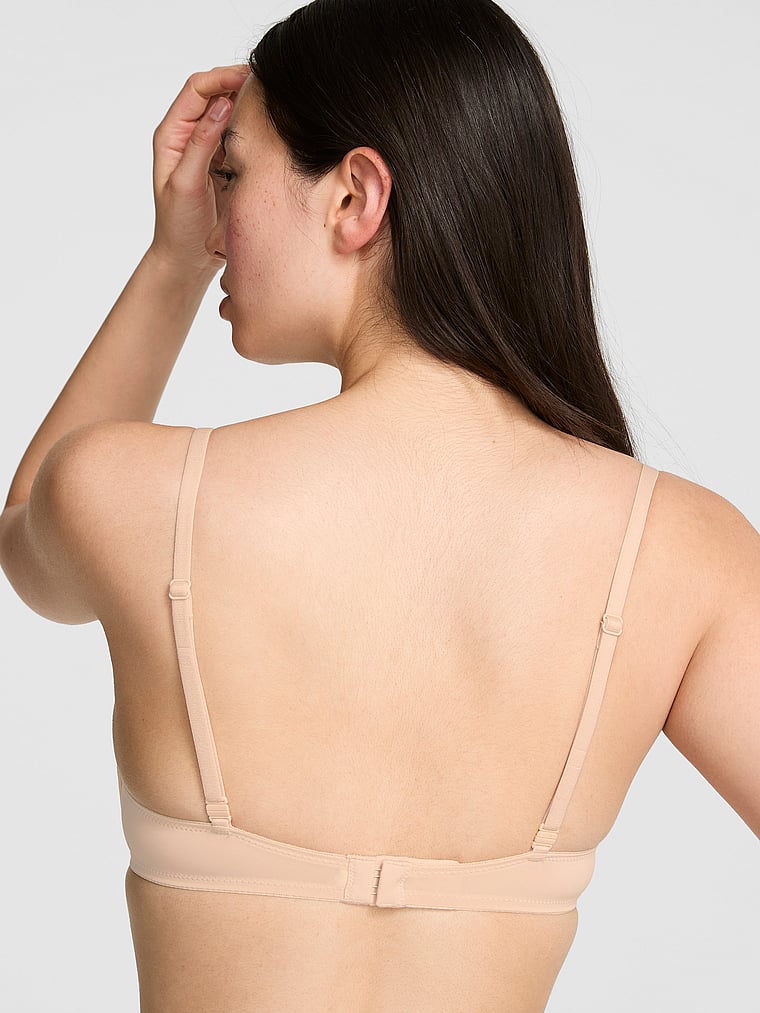 PINK Wear Everywhere Wear Everywhere™ Push-Up Wireless Bra, Marzipan, onModelBack, 4 of 5