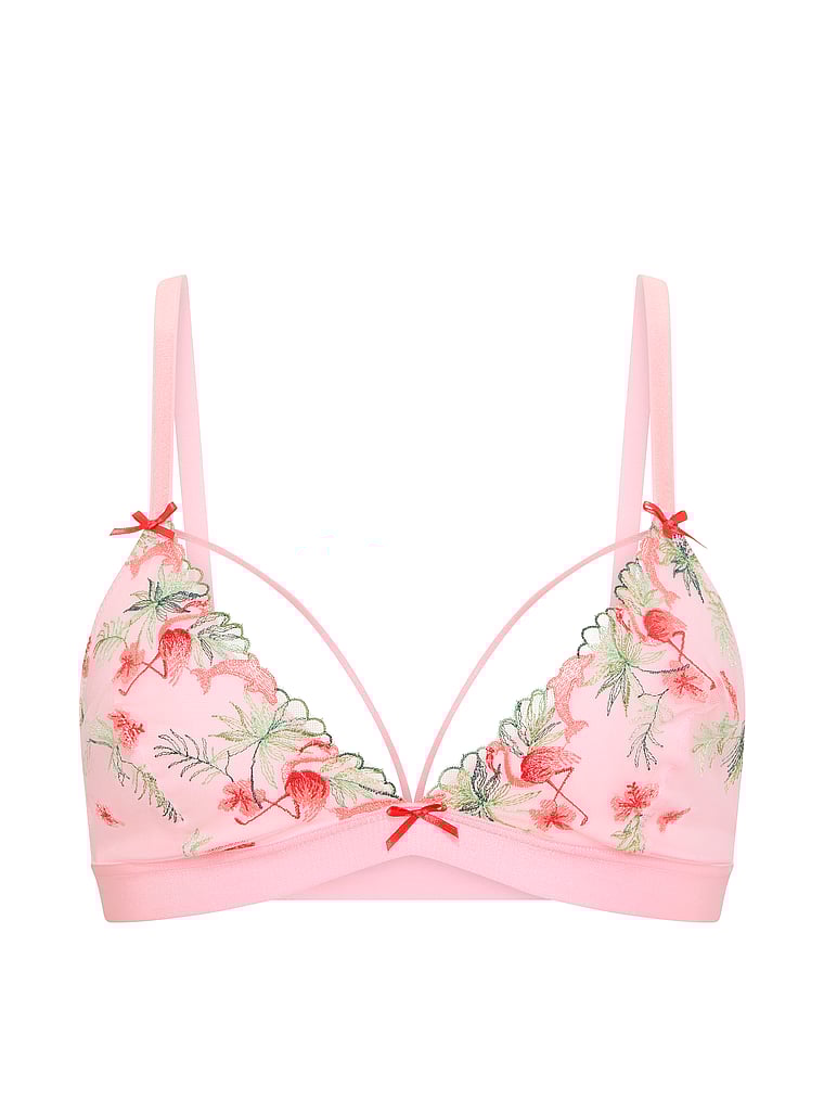 PINK Wink PINK Wink™ Unlined High-Low Triangle Bralette, Boardwalk Pink, offModelFront, 4 of 5