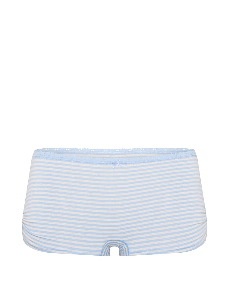PINK Cotton Dorm Boyshort Panty, offModelFront, 3 of 3