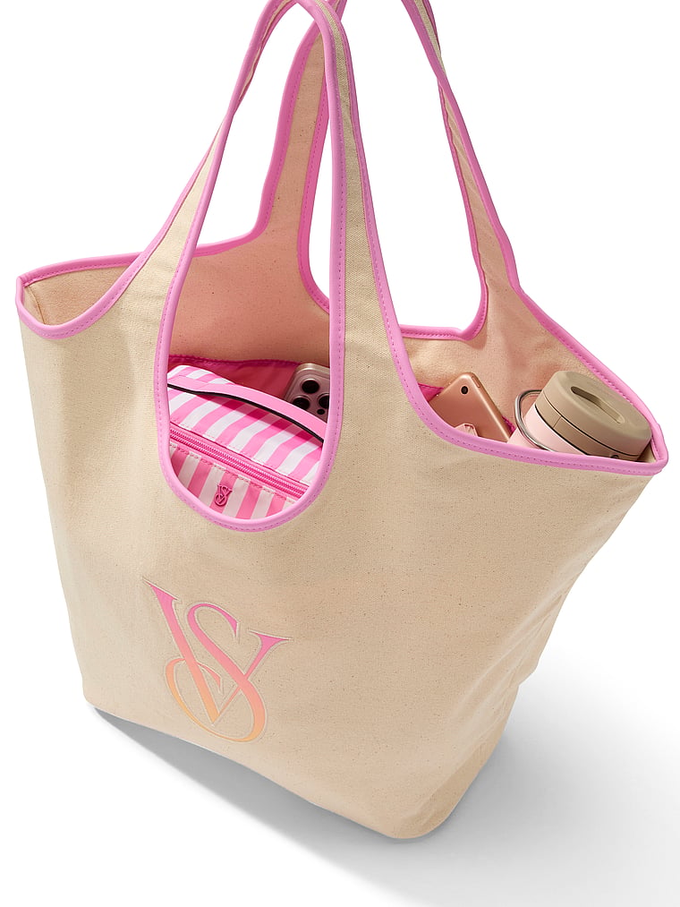 Victoria's Secret, Victoria's Secret Ombré Monogram Logo Tote Bag, Tote, detail, 3 of 3
