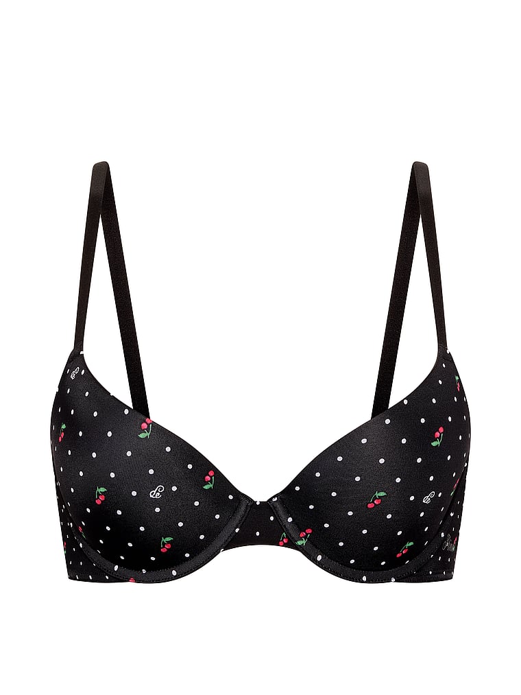PINK Wear Everywhere Push-Up , Cherry & Dot Print, offModelFront, 3 of 3