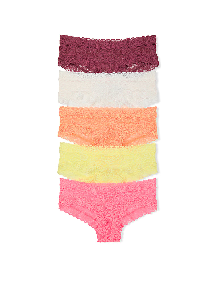 Victoria's Secret, Victoria's Secret 5-Pack Lacie Cheeky Panties, Multi, offModelFront, 1 of 1