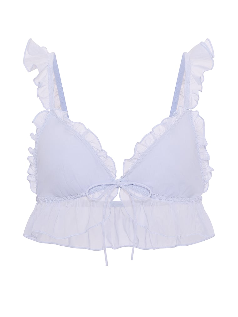 PINK PINK Wink™ Unlined High-Low Triangle Bralette, Sweet Lavendar, offModelFront, 3 of 3
