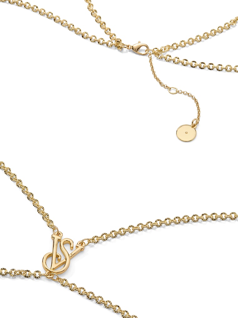Victoria's Secret, Victoria's Secret Body Jewelry Chain, Shiny Gold, onModelBack, 2 of 3