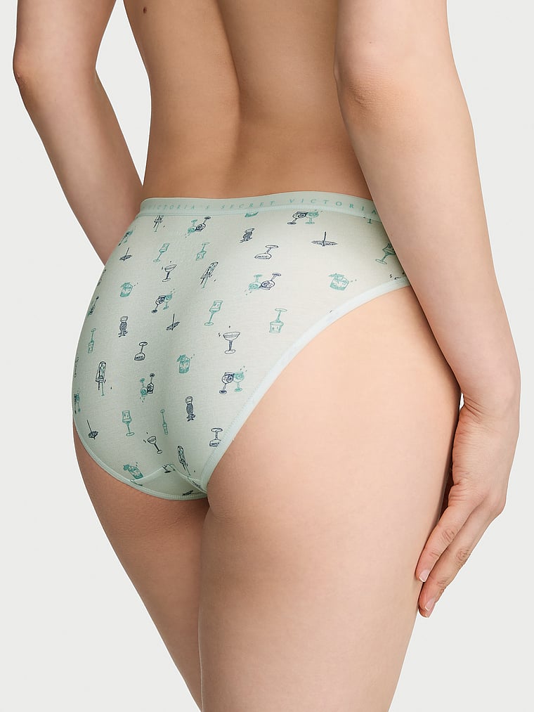 Victoria's Secret, Victoria's Secret Stretch Cotton Halloween Bikini Panty, Blue Martinis, onModelBack, 2 of 3 Lotta is 5'10" or 178cm and wears Small