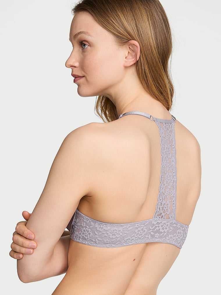 Victoria's Secret, Victoria's Secret Sexy Tee Lacie Lightly Lined Demi Bra, Pearl Stone, onModelBack, 2 of 3 Lotta is 5'10" and wears 34B or Small