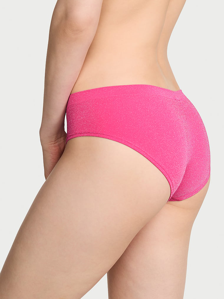 Victoria's Secret, Seamless Seamless Hiphugger Panty, Haute Pink, onModelBack, 2 of 3 Lotta is 5'10" and wears Small