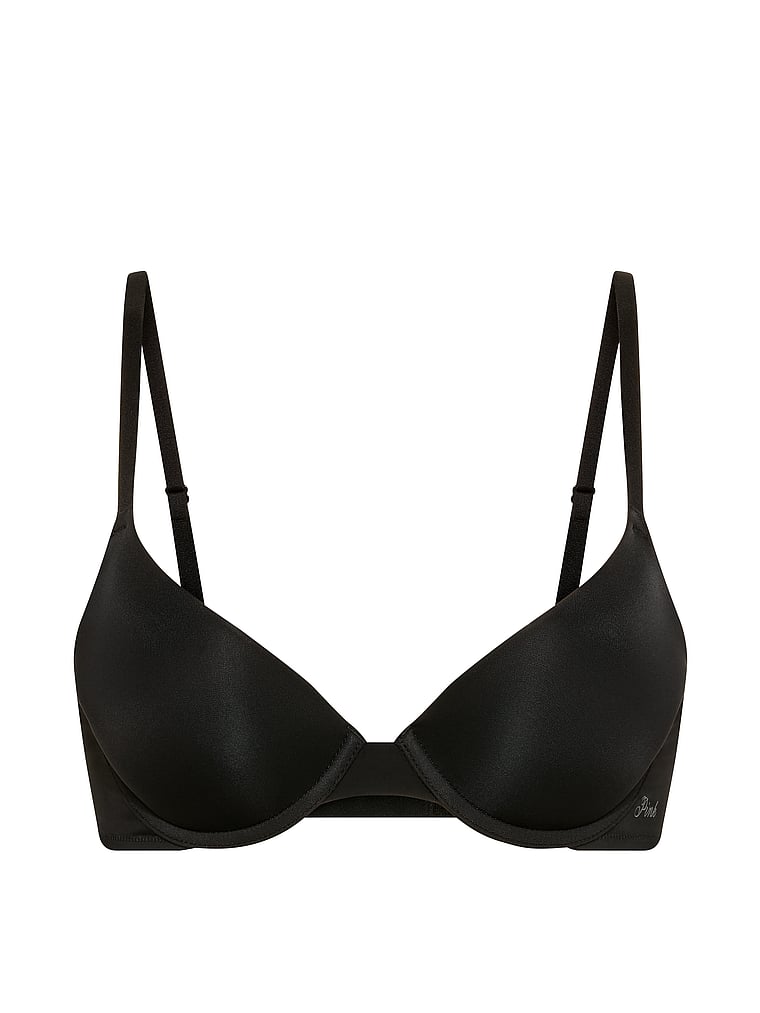 PINK Wear Everywhere Wear Everywhere™ Push-Up Bra, Black, offModelFront, 3 of 3
