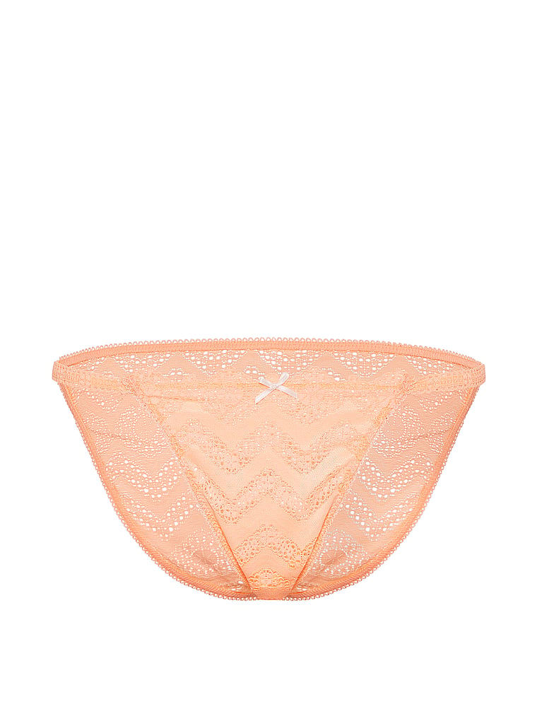 PINK PINK Wink™ String Bikini Panty, Peach Tree, offModelFront, 3 of 4